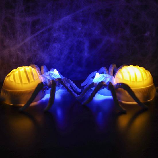 2/3/5Pcs Halloween Glowing Light Two-Color LED Design Spider Shape Night Light Portable Lightweight Halloween Decoration