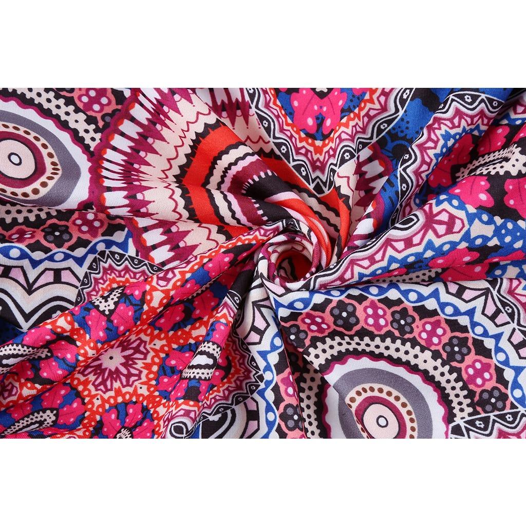 QICED Летний принт с открытыми плечами и коротким рукавом — фото 11