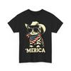 4th of July Shirt, Merica Cat American Flag Fourth of July Freedom Shirt