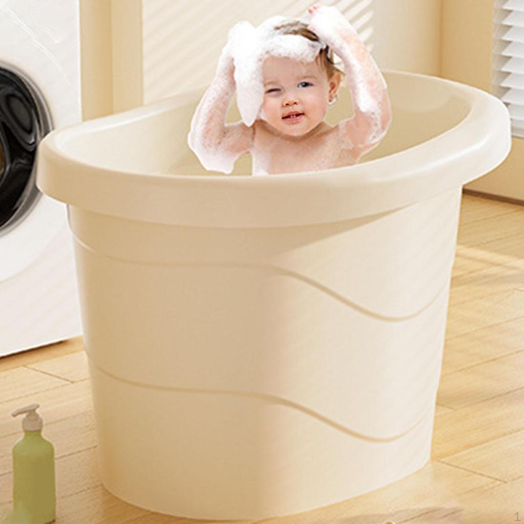 Baby Bath Bucket Tub Comfortable Thickened Sitting Up Shower Basin Bathroom