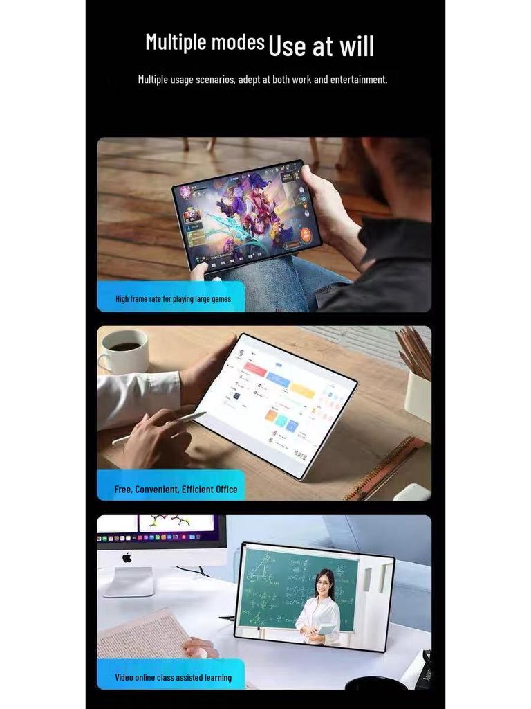 2025 Ultra-Clear Eye Protection 5G Tablet Pad with Full-Screen Dimensity 9400 for Android Office and Gaming