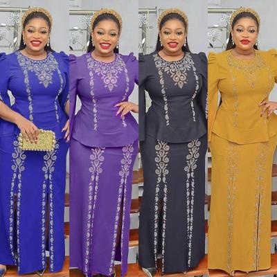 2022 Women's Solid Color Plus Size Professional Two-Piece Suit with Three-Quarter Sleeves