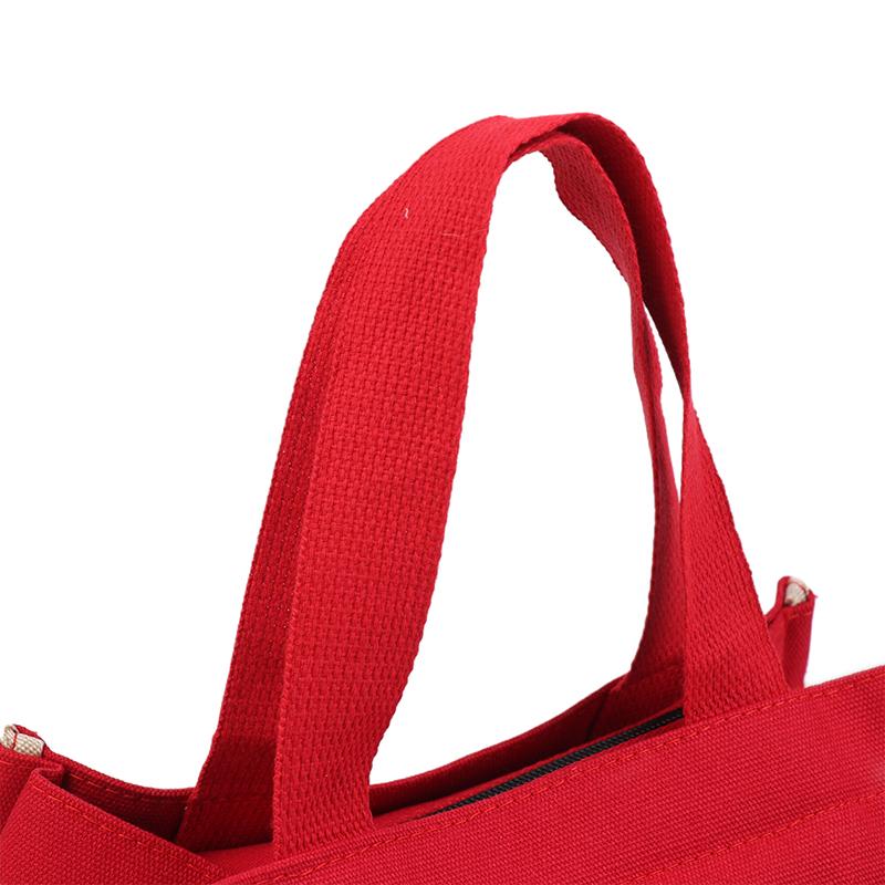 Cartoon Cute Printed Pattern Canvas Versatile Handbag Office Worker Lunch Bag Tote Bag Portable Outdoor Office Food Bags