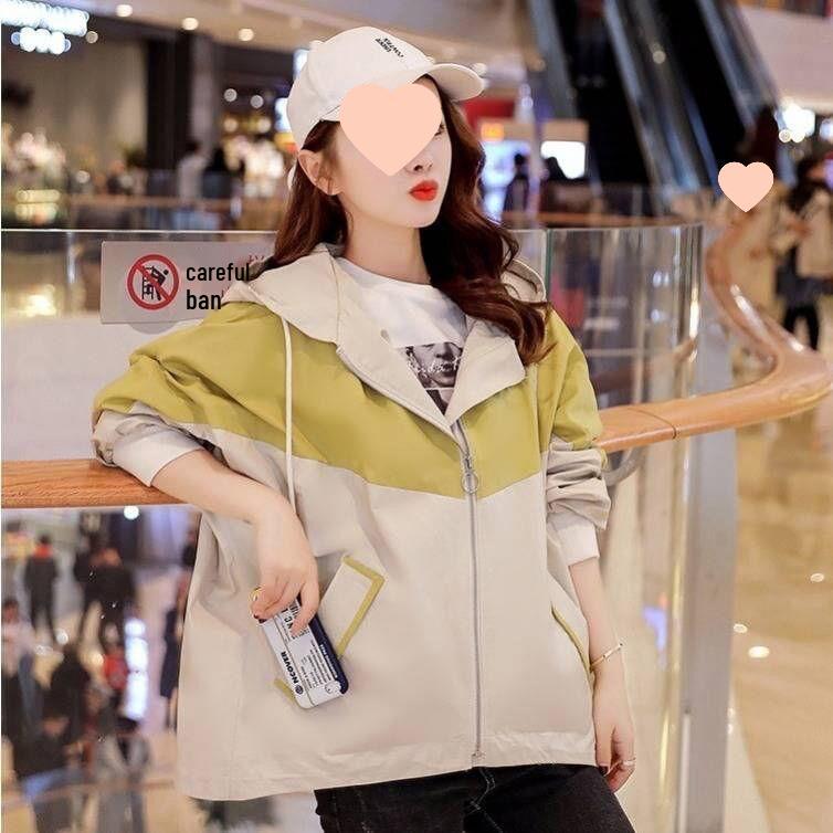 

Женская куртка-худи в стиле Гонконга для весны и осени 2025 года – Свободный крой, корейский студенческий ветрозащитный плащ и универсальный бейсбольный тренд S жёлтый