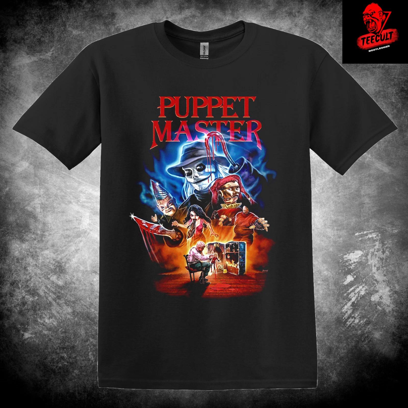 Men s and Women s T-shirts Puppet Master Horror Movie Retro Tee Heavy Cotton Unisex S