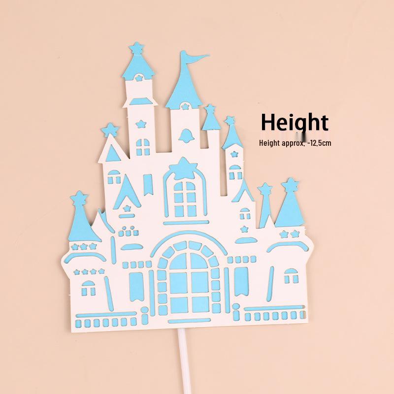 Decorazione per Torta Castello delle Fiabe con Ornamenti di Principe e Principessa