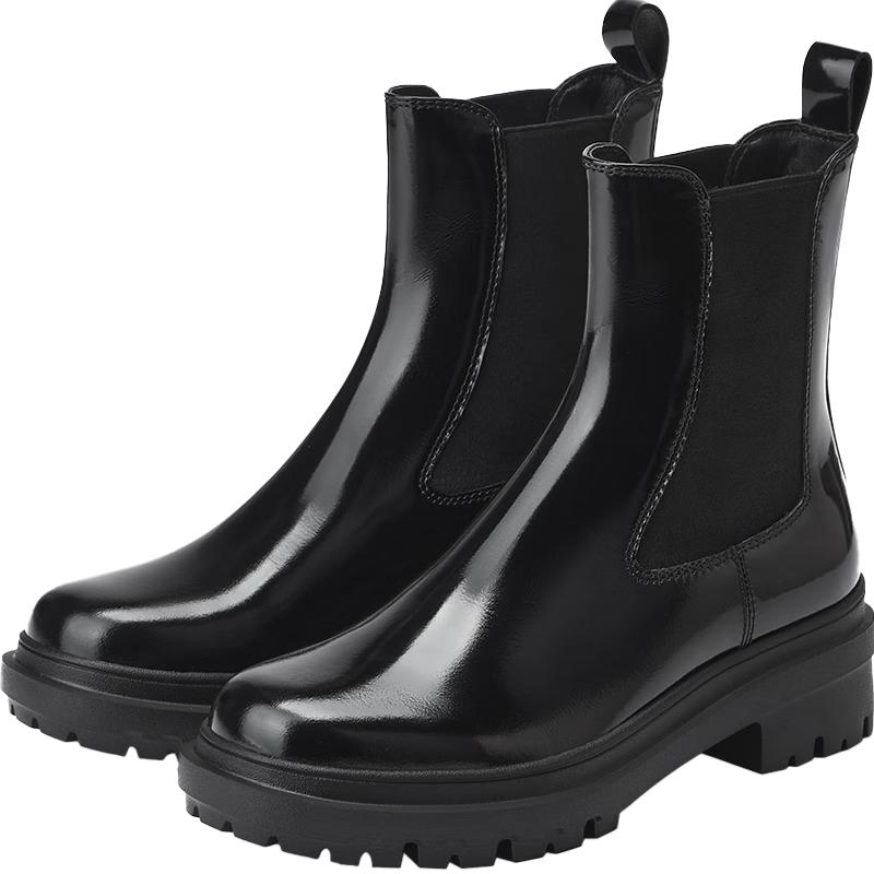 73Hours Women s Pull-On Thick-Soled Chelsea Ankle Boots 38