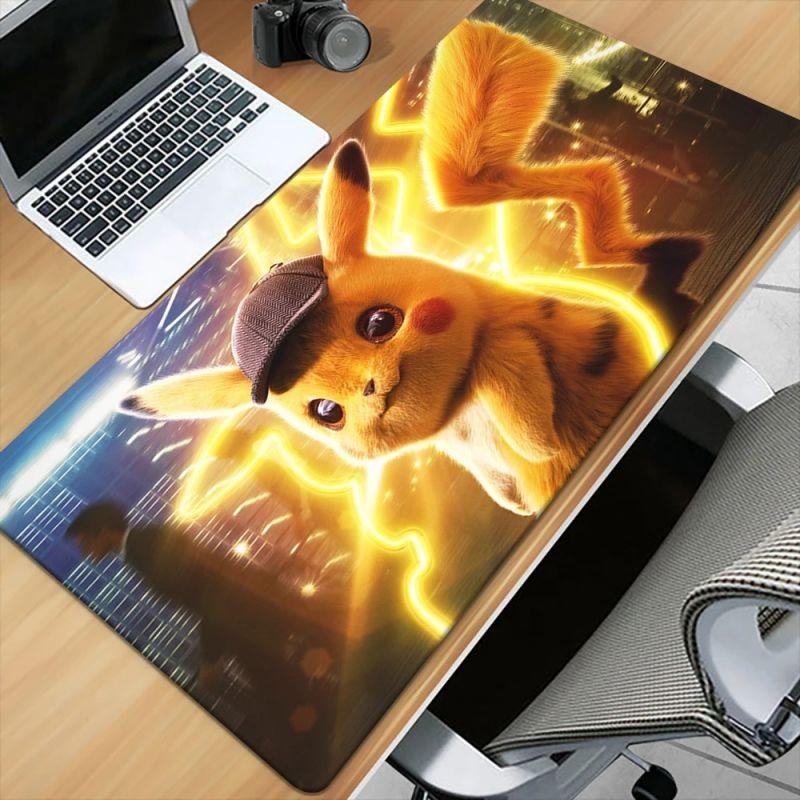 Pokemon Cartoon Cute HD Printing Gaming Mousepad Computer Lock Edge Natural Rubber Esports Desk Pad Large Mouse Pad