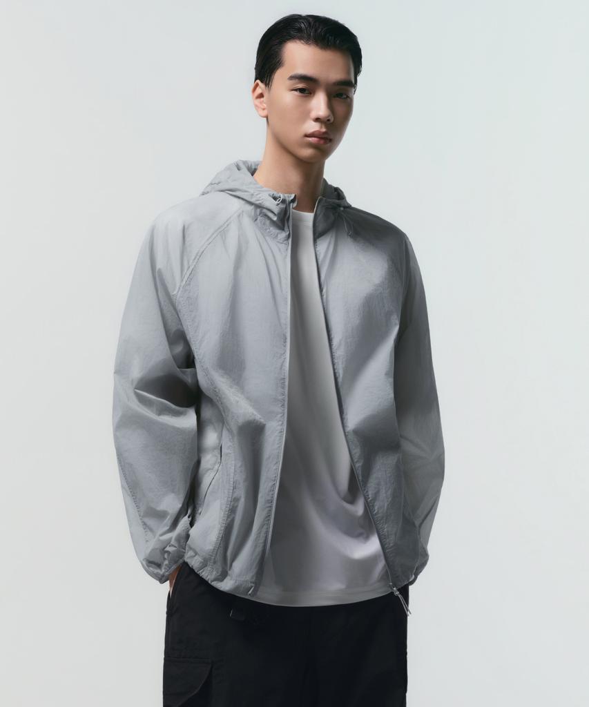 Musinsa Standard [City Leisure] Sheer Windbreaker Jacket [Light Grey]