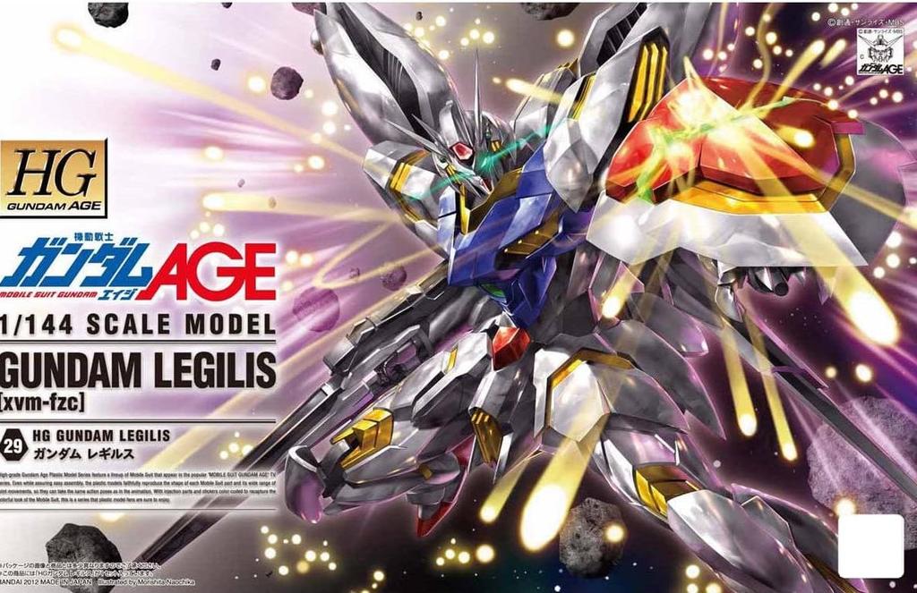 HG Mobile Suit Gundam AGE Gundam Legilis Scale Plastic Model Kit XVM-FZC 1/144 Pre-Colored