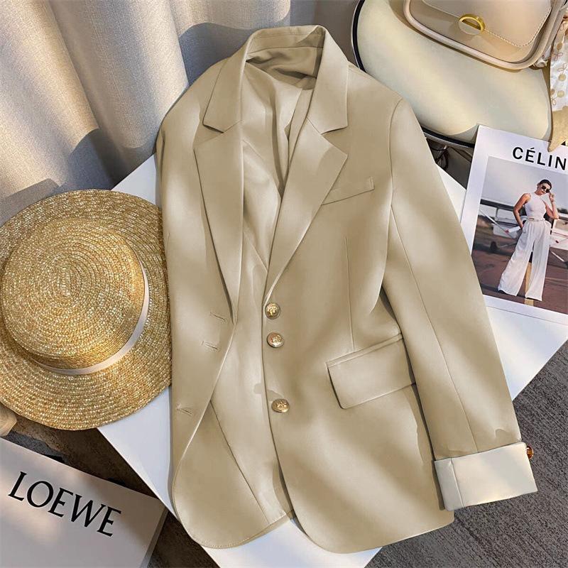 2026 Spring High-End Women's Blue Chic Suit Jacket - Korean Style