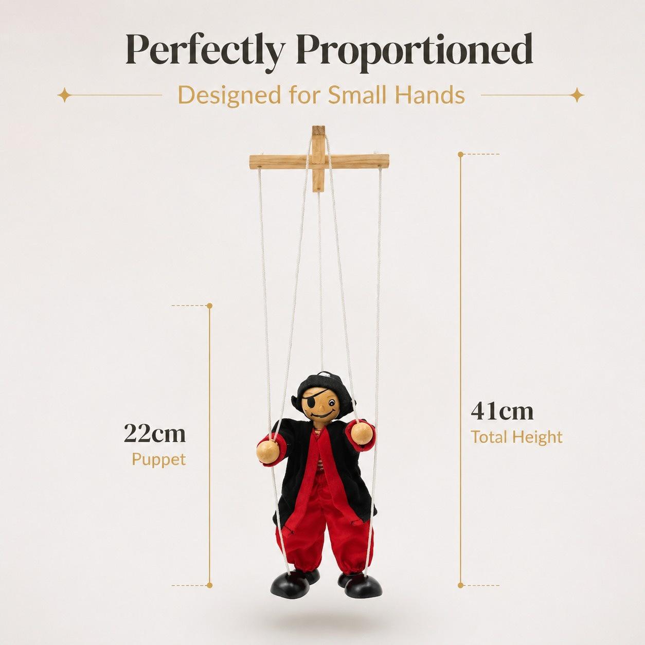 Ручная деревянная марионетка пирата Pirate Master Marionette
