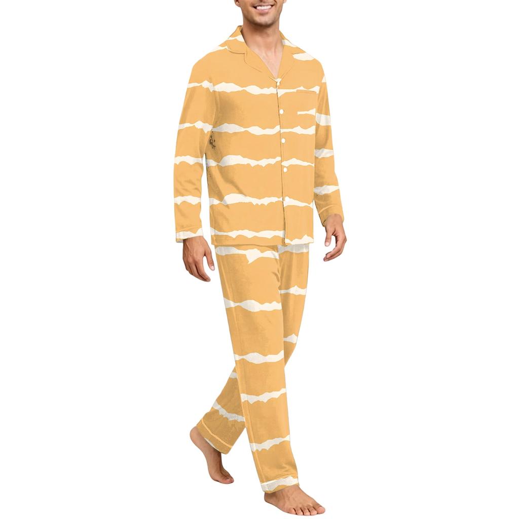 Men's Long Sleeve Button Down Pajama Set - Cozy Sleepwear for Nighttime Relaxation