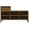 Shoe Rack Smoked Oak Finish 102 x 36 x 60 cm Engineered Wood