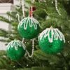 3Pcs/Set Creative Christmas Tree Balls Shiny Xmas Baubles Durable Xmas Ornament Ball  Scene Supplies