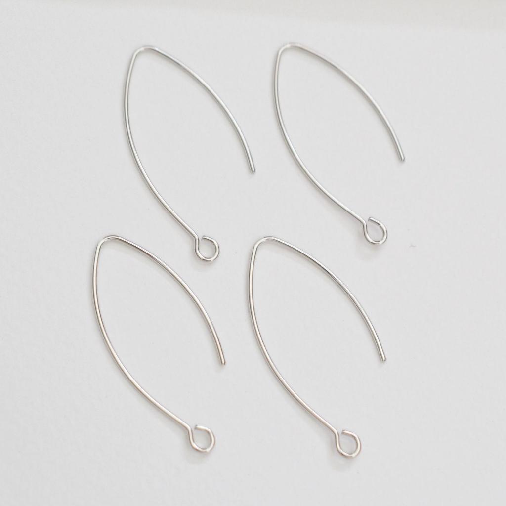 10pcs Color Retention 14K Gold French Ear Hook Accessories, Porous Jewelry Diy Handmade Work In Progress V-Shaped Beaded