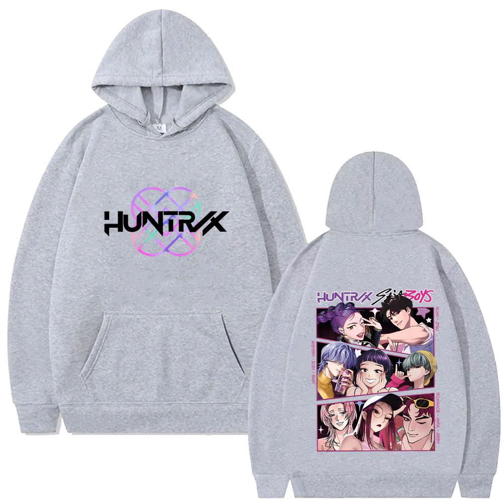 Movie KPop Demon Hunters Rumi Mira Zoey and Saja Boys Graphic Hoodie Men Women Cartoon Fashion Trend Oversized Hooded