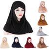 Women Soft Silk with Sequins Hijab Headwrap Headscarf Turban Hat Cap Headwear