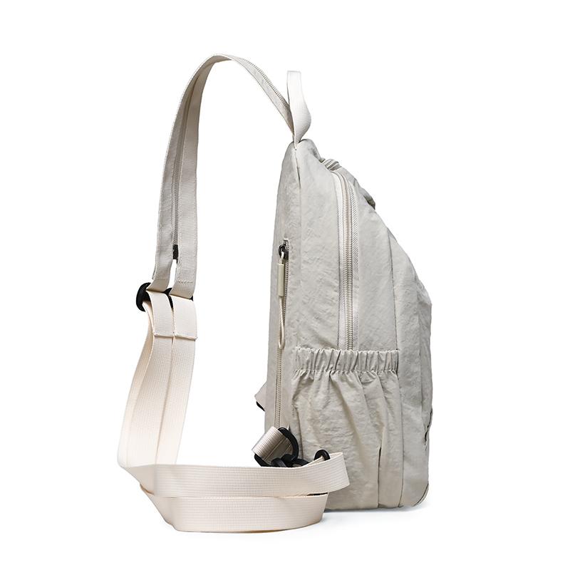 Women's Bag Multi-function Sport Large Capacity Solid Color Chest Bag Travel Backpack