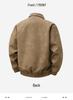 Retro Brown Suede Leather Lapel Jacket for Men and Couples