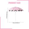 Windproof Patio Umbrella Pink Stripe Portable Lightweight Outdoor Sun Shade Canopy for Pool Garden Backyard Picnic