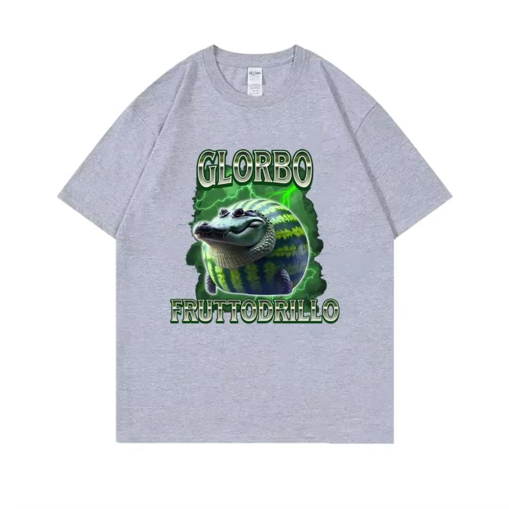 

Italian Brainrot Glorbo Fruttodrillo T Shirts Watermelon Crocodile Funny Meme Tshirts Summer Unisexs Women Fashion Oversized Tops 4XL