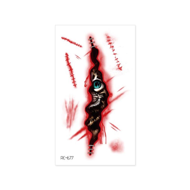 Halloween Temporary Horror Surgery Wound Scar Tattoo Stickers