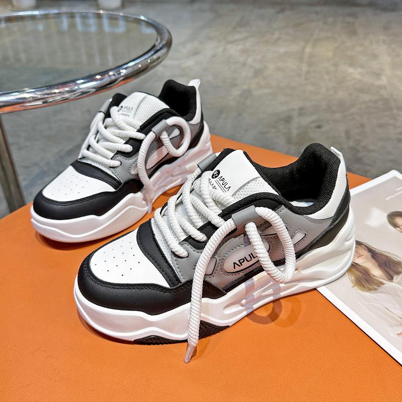 

Маленькие белые туфли женские туфли новинка весны популярные спортивные туфли для сноуборда женская мода 2024 белые универсальные повседневные туфли весна и осень 35 чёрный