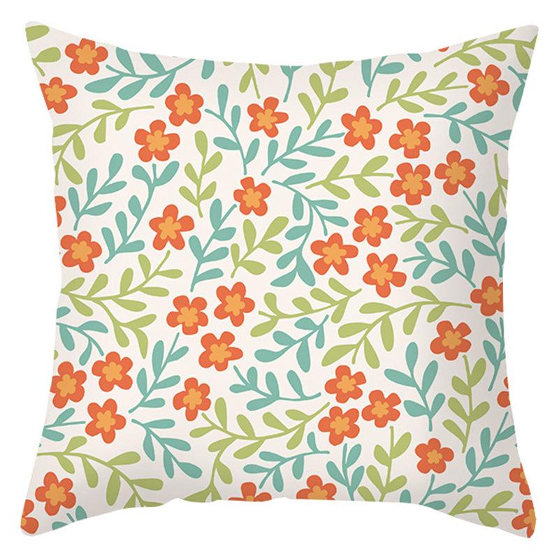Geometric Floral Pattern Fresh Nordic Style Pillowcase Desk Lunch Break Sleeping Pillow Bedside Pillow Cushion