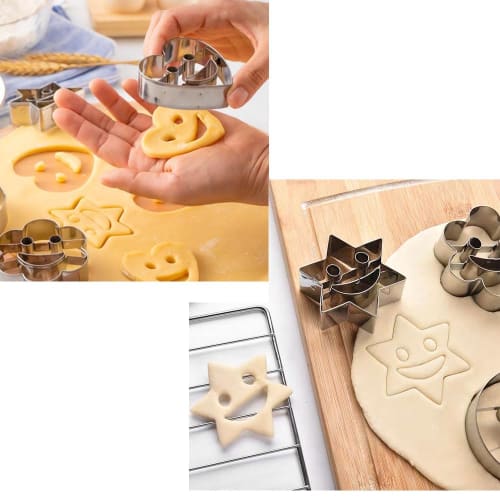 Set of 16 Stainless Steel Cookie and Vegetable Cutter Cutters, Handmade (Set A)
