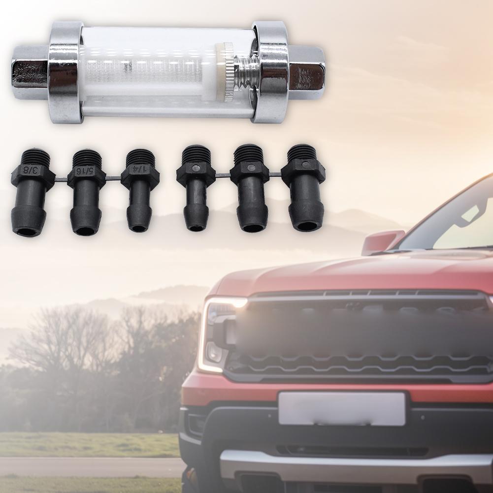 Inline Fuel Filter Reusable Inline Fuel Filter Replacement Fuel Filter for Universal 3/8in 1/4in 5/16in Hose Fuel Filters5