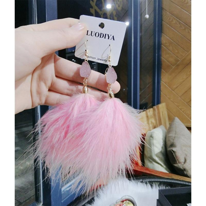 Sweet Feather Pendant Earrings Cartoon Dangle Earrings Fashion Pendant Earring Statement Jewelry for Girls Women