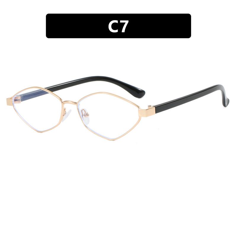 2024 High-End Small Frame Rhombus Cat Eye Polygon Sunglasses