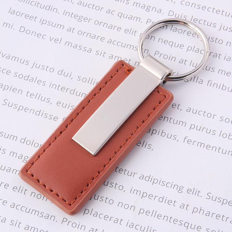 

Cross Leather & Metal Custom Logo Car Keychain