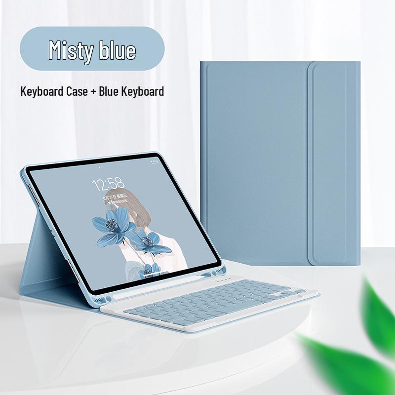 Custodia in pelle con tastiera Bluetooth per iPad Air 10.2, slot per penna Pro11, custodia da 9,7/10,5 pollici
