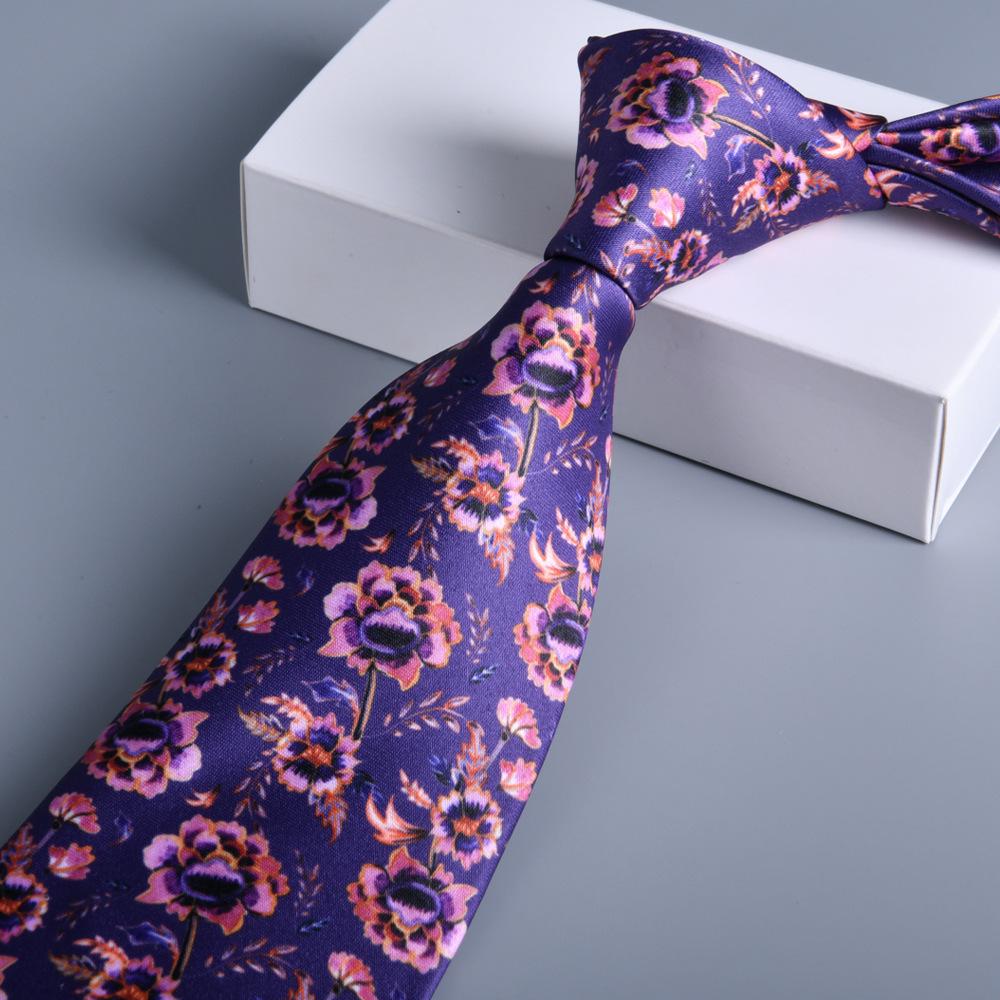 

Мужской деловой галстук с крупным узором 8 см — новый стиль с ручной печатью