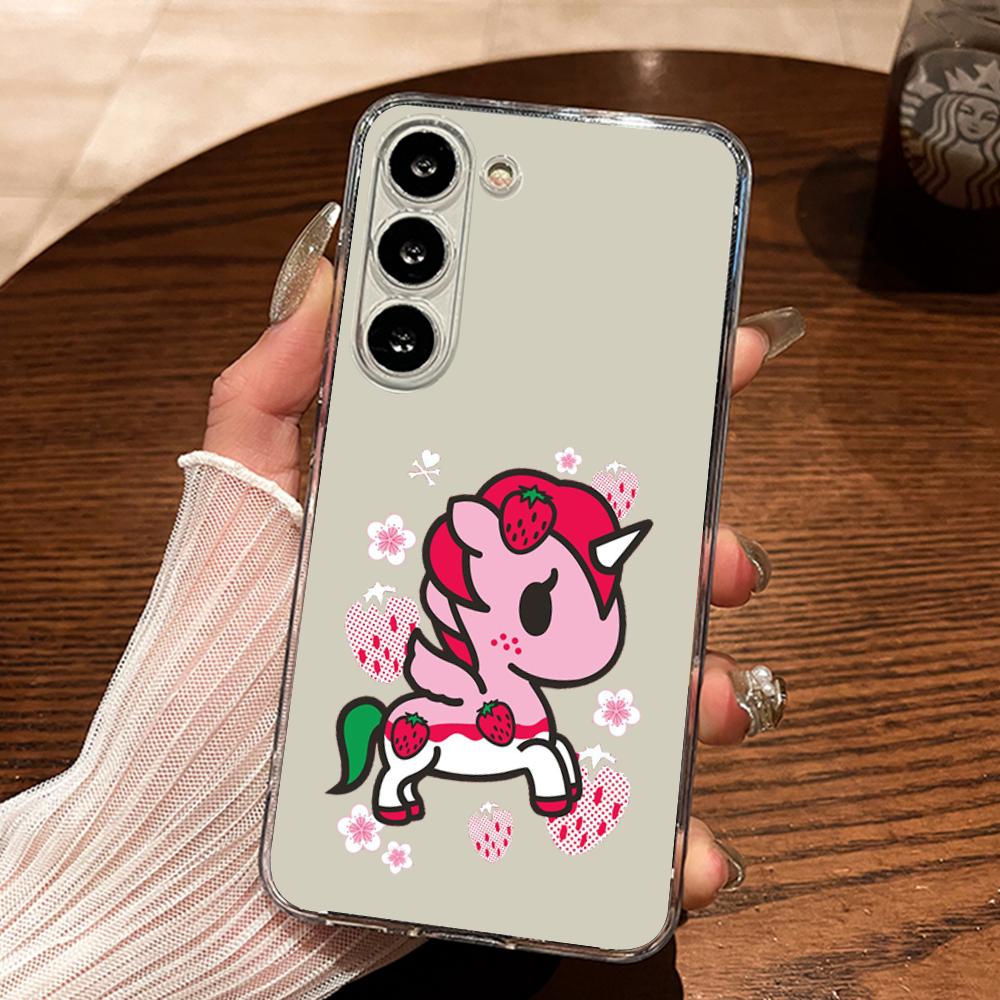 T-Tokidokis Unicorno stellina Phone Case Silicone For Samsung S30,23,21,22,20 FE lite,S10,9,PIus Note20ultra Soft Transparent