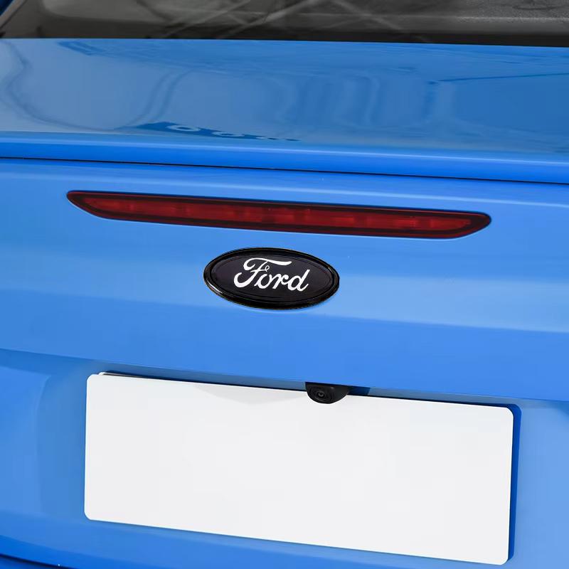 13x5.6CM Car Front Hood Cover Rear Trunk Badge Sticker Accessories for Ford Fiesta Fusion Escape Kuga Edge Focus Ranger Mondeo