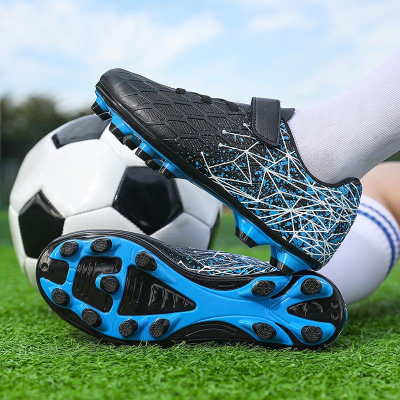 

Children S New Football Shoes Low-Top Velcro Students Anti-Skid Professional Training Shoes Long Broken Nails Football Shoes 34