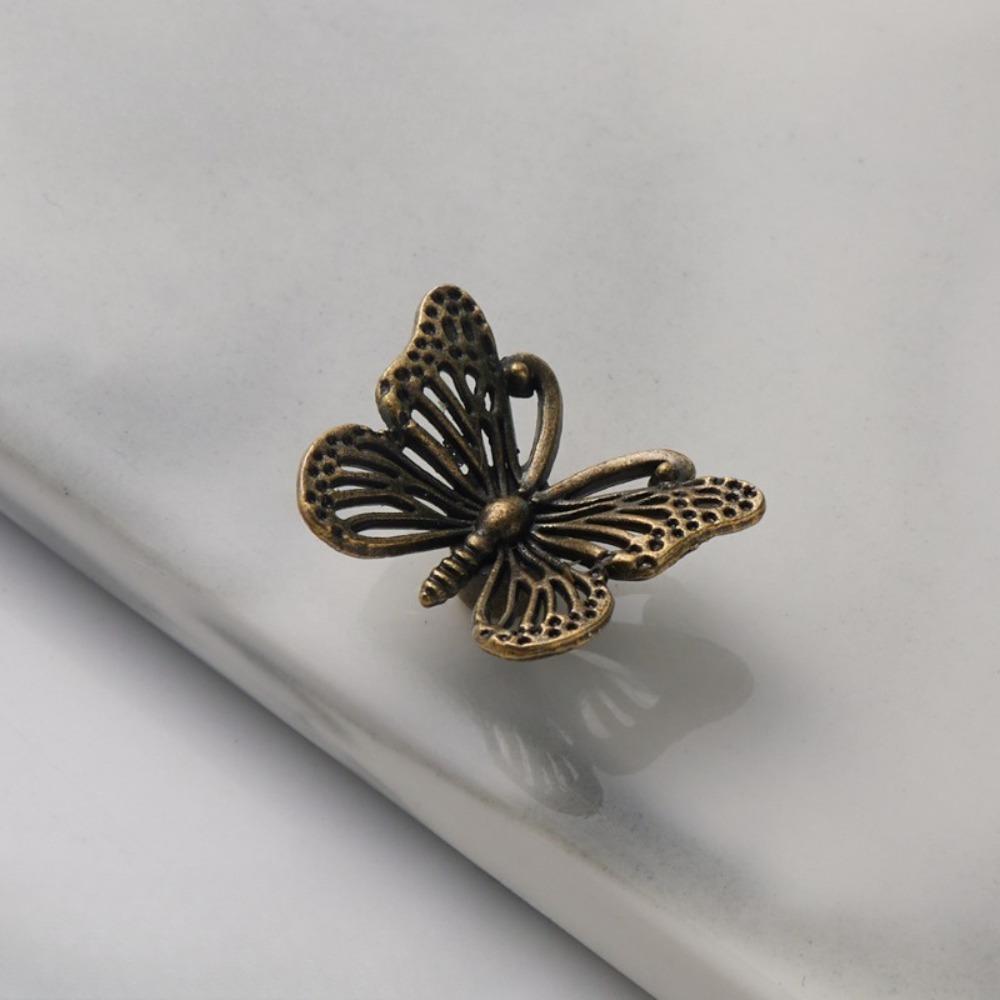 10pcs Butterfly Drawer Handle - Wardrobe, Wardrobe, and Jewelry Box Decorative Handle - Elegant Furniture Hardware Accessories