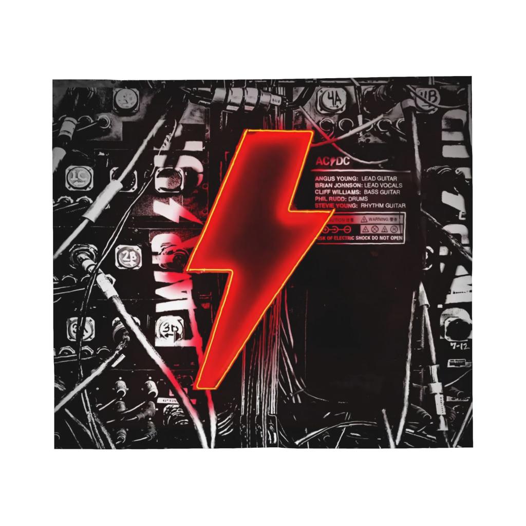 AC DC Heavy Metal Band Blankets Flannel Autumn/Winter  Portable Lightweight Throw Blankets for Sofa Car Bedspread