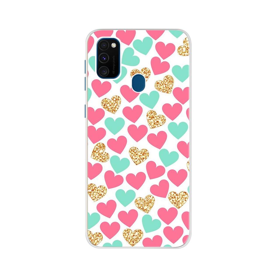 For Samsung Galaxy M21 Case Samsung M30s Soft Slim Cute Painted Phone Back Cover For Samsung M21 M 21 M215F Cases Bumper Fundas