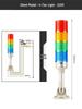 24V LED Multi-layer Three-color Signal Tower Light with Sound Alarm