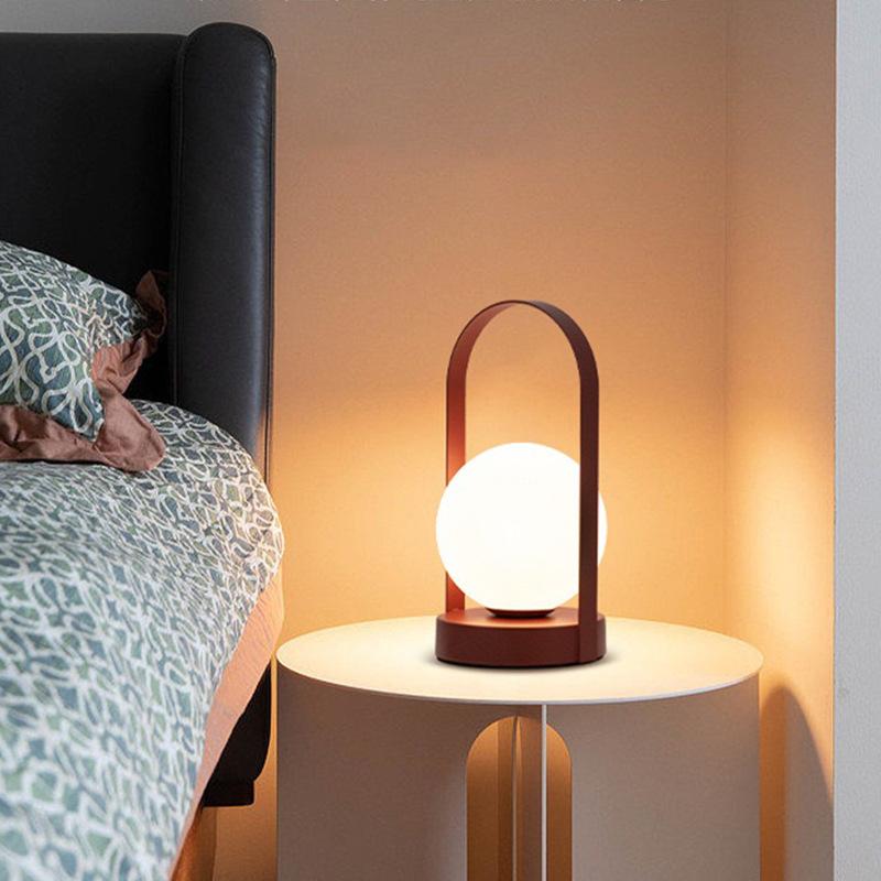 Portable Modern Nordic 5V Night Light Table Lamp Minimalist Body Metal for Bedroom Home Outdoor Camping Decoration Custom DC