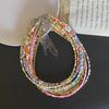 New Tiny Colorful Seed Beads Choker Necklace for Girl Women Spring Summer Fashion Short Clavicle Neck Jewelry