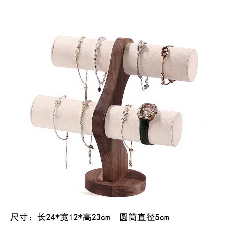 Walnut Jewelry Display Stand Combination Set Jewelry Display Ring Jewelry Look Pallet Necklace Display Model Stand