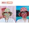 1-2PCS  Women‘s Sun Hat with Face Mask Floral Leaf Pattern Wide Brim UV Protection for Outdoor Hiking Gardening Beach