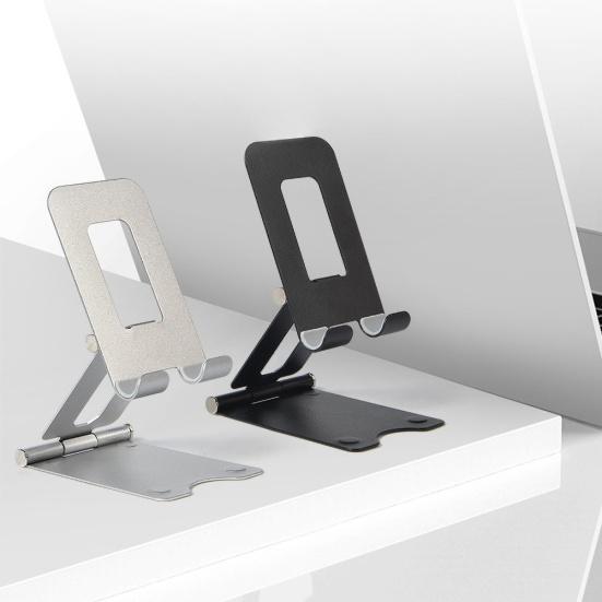 Universal Double Folding Cell Phone Tablet Adjustable Desk Holder Stand Bracket