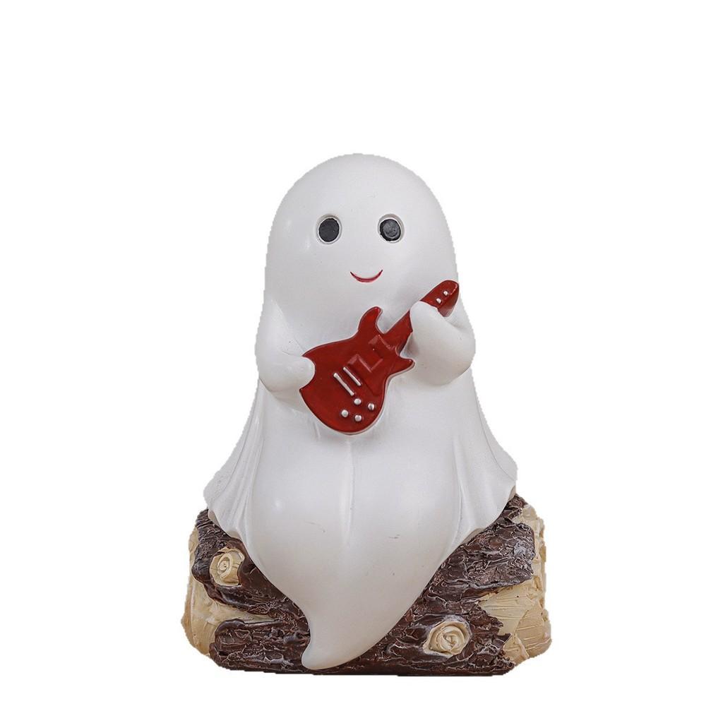 Ghost Reading Book Lamp Resin Decor For Halloween Parties And Gift Giving