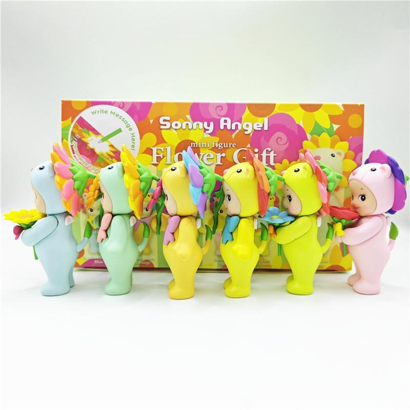 Charming Pvc Angel Figurines In Flower Plant Series With Rose And Sunflower Designs